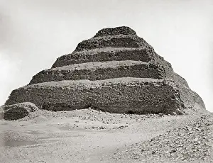 Saqqara: Pyramid of Saqqara, Egypt, circa 1880s