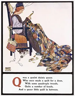 Quilt: Q was a quaint dainty queen