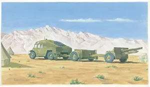 Limber: Quad with Limber and 25-pounder gun