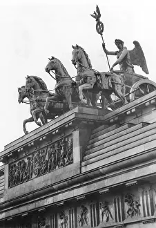 Quadriga: Quadriga on top of Brandenburg Gate in Berlin, 1943