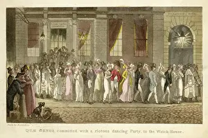 Rowlandson: Quae Genus committed... to the Watch House