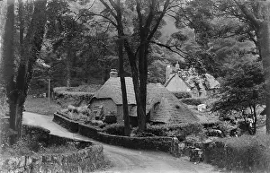 Charming: Quaint Thatched Cottages in a Serene Landscape