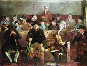 Quaker: Quaker meeting. After painting