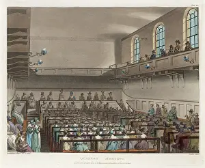 Pugin: Quaker Meeting - Rowlandson and Pugin