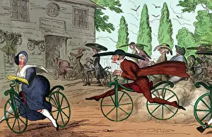 Dandy: Quakers Riding Dandy Horses, 1819