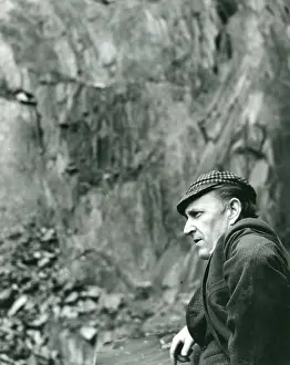 Quarryman resting, Dinorwig Slate Quarry, North Wales