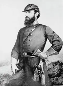 Binoculars: Three quarter length portrait of General Thomas