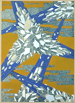 Facets: Quartz crystal art deco graphic design