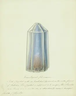 Mineralogical: Quartz crystal with asbestos inclusion