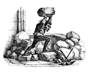 Quasimodo: Quasimodo Hunchback Notre Dame Throwing Rocks