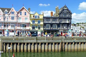 Bill Meadows: Quayside buildings, Dartmouth, Devon