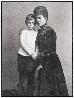 Grandson: Queen Alexandra with her grandson Prince Olaf