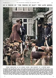 Dighton: Queen Alexandra inspecting hounds at a show