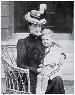 Grandchild: Queen Alexandra with Prince Edward of Wales
