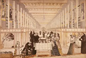 Austrias: Queen Anne of Austria visiting the nursery in