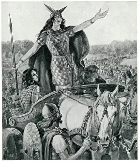 Britons: Queen Boudicca inciting the Britons to revolt
