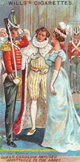 Admittance: Queen Caroline refused admittance to Abbey