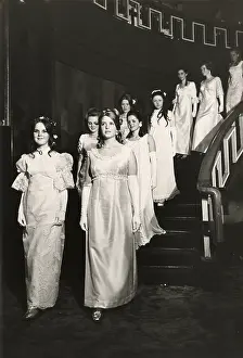 Feb25: Queen Charlotte's Ball, 1968, procession of debutantes