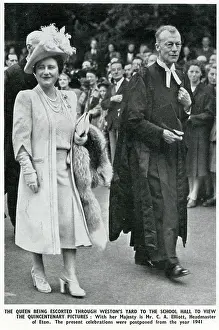 500th: Queen Elizabeth at Eton College with Headmaster