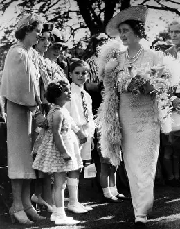 Queen Elizabeth at a garden party, 1939