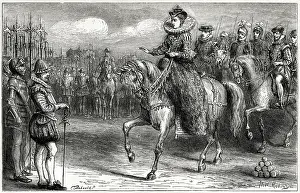 1580s: Queen Elizabeth I addressing her troops at Tilbury
