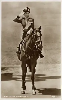 Horseguards: Queen Elizabeth II - Attending the Trooping of the Colour
