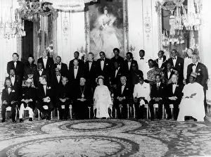 Makarios: Queen Elizabeth II with Commonwealth leaders