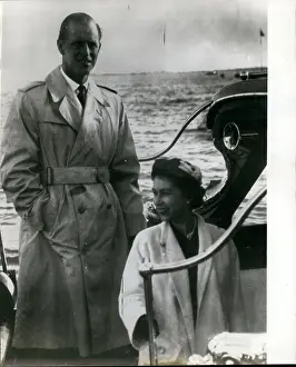 Lunching: Queen Elizabeth II and Duke of Edinburgh