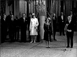 Pompidou: Queen Elizabeth II at Elysee Palace, Paris