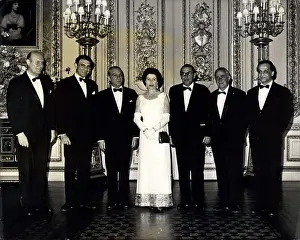 Turkeys: Queen Elizabeth II with guests at Windsor Castle
