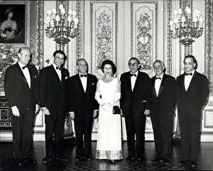 Turkeys: Queen Elizabeth II with guests at Windsor Castle