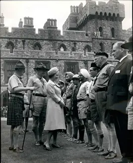 Maclean: Queen Elizabeth II inspecting scouts, Windsor Castle