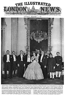 Senanayake: Queen Elizabeth II with leaders of the Commonwealth
