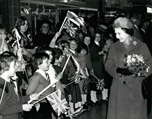 Staines: Queen Elizabeth II opens shopping centre, Staines