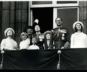Flypast: Queen Elizabeth II, Trooping of the Colour, balcony scene