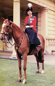 Queen Elizabeth II in uniform of Grenadier Guards