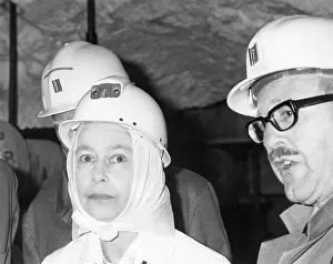 Geevor: Queen Elizabeth II visiting Geevor Tin Mine, Cornwall