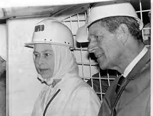 Geevor: Queen Elizabeth II visiting Geevor Tin Mine, Cornwall
