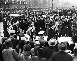 Wallsend: Queen Elizabeth and King George VI on their