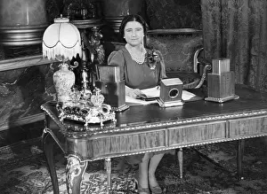 Queen Elizabeth making a wartime radio broadcast
