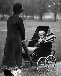 Perambulators: Queen Elizabeth in her pram aged three
