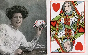 Poker: The Queen of Hearts - Holding a Royal Flush