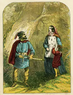 Robber: Queen Margaret of Anjou with son and robber