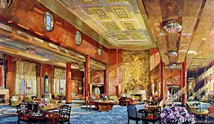 Steamliners: The Queen Mary Cabin Lounge on the ship