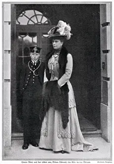 Heir: Queen Mary with her eldest Son Prince Edward 1910
