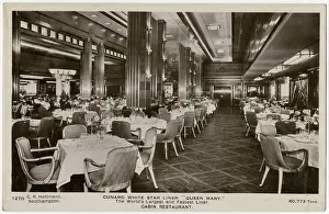 Steamliners: Queen Mary Ocean Liner, cabin restaurant