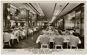 Steamliners: Queen Mary Ocean Liner, dining saloon