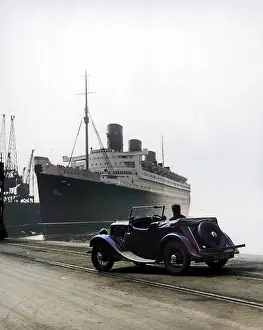 Atcolourisedpic: The Queen Mary ship in the 1930s