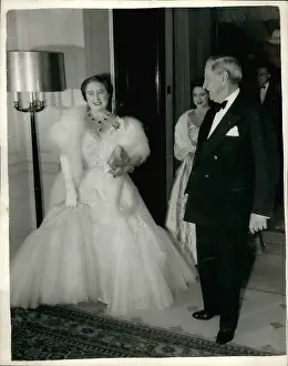 Escorts: Queen Mother at US Embassy reception