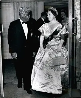 Entertains: Queen Mother and General Abboud of Sudan